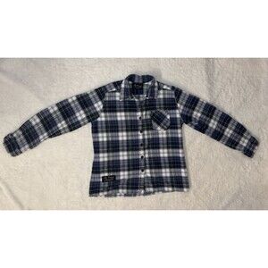 The Vermont Flannel Company Women’s Medium Blue Heavy Flannel Plaid Shirt